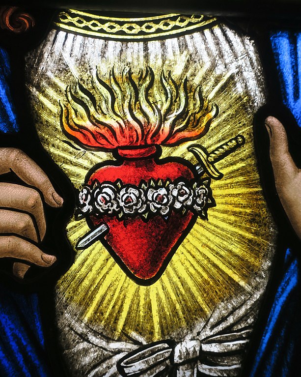 Saint Mary of Perpetual Help Church (Defiance, Ohio) - stained-glass, Immaculate Heart of Mary
