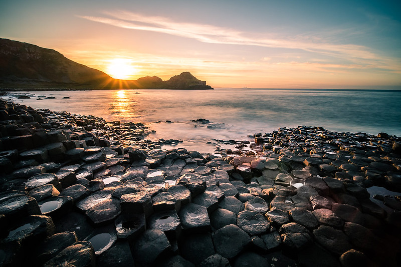 Sunrise over Giant's Causeway, N. Ireland