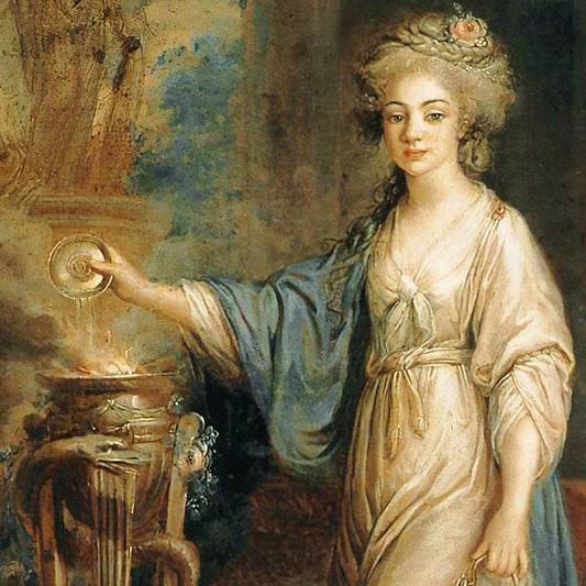 Vestal Portrait of a Woman as a Vestal Virgin by Angelica Kauffmann -Wikimedia Commons