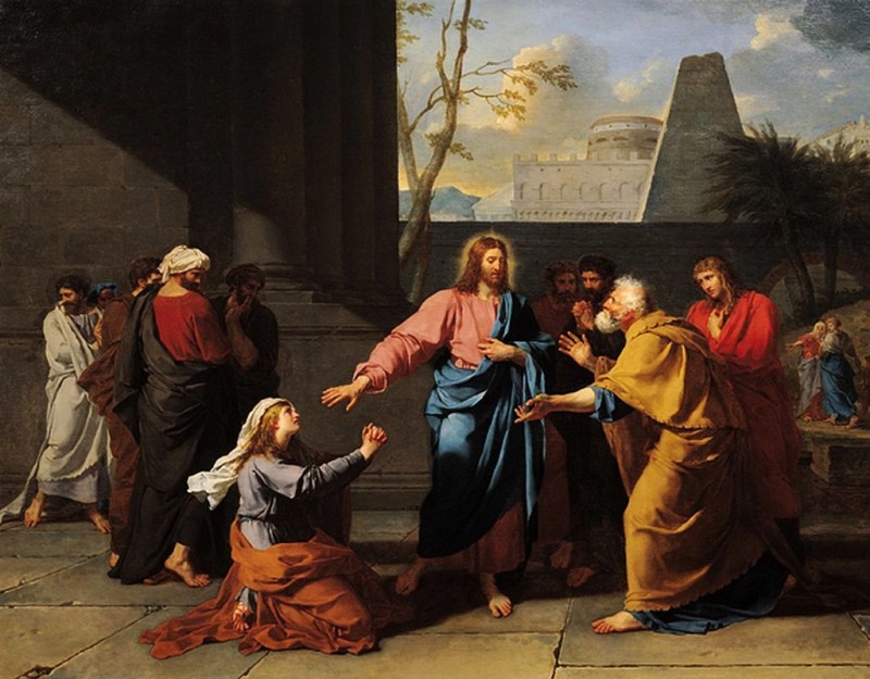 The Canaanite woman implores the Lord's assistance